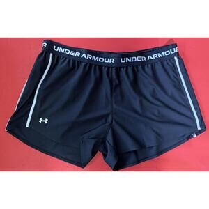 Under Armour Black Tech Play Up Shorts Womens Size L NEW NWT